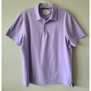 Brooks Brothers Polo Shirt Size Large Golf Business Casual Purple Cotton Blend